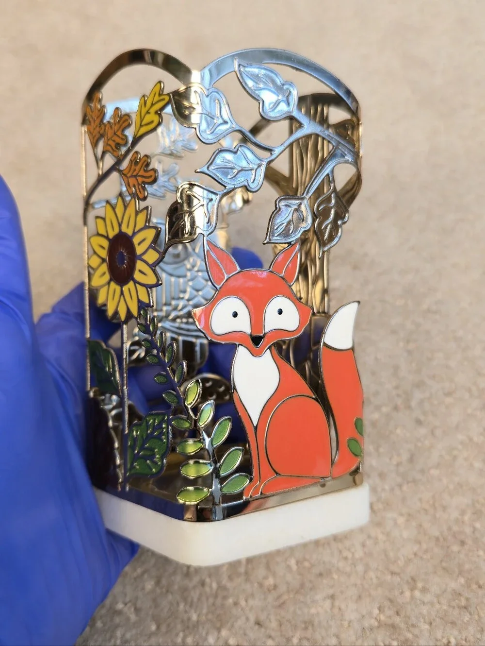 Bath & Body Works ~ Soap Sleeve ~ Fall Forest Animals ~ Fox Owl Hedgehog ~ Metal